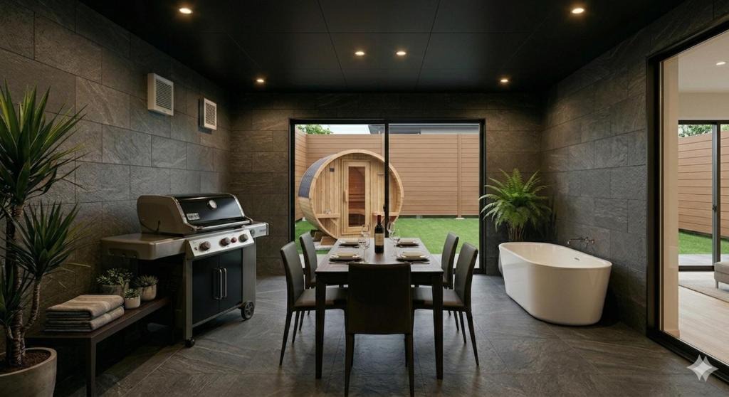 Ichinomiya Villa | Pleasantstay THE SUITE チラー付き水風呂サウナ屋内BBQ75インチテレビ