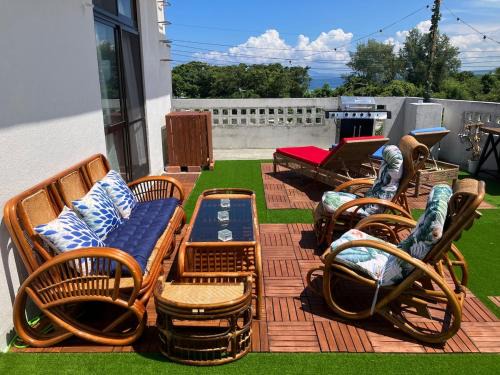 Kadena-cho Apartment | Sunkissed Divers Okinawa 1, Rooftop for 2 with Jacuzzi, Bbq and Sea View