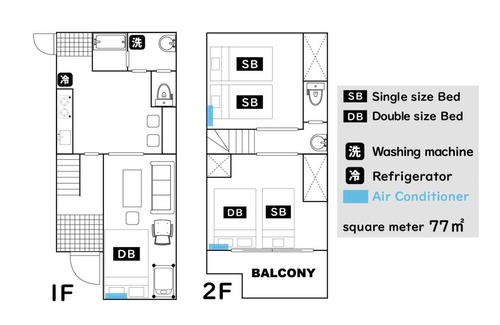 Naka Ward House | 77 m² House ∙ 3 bedrooms ∙ 8 guests