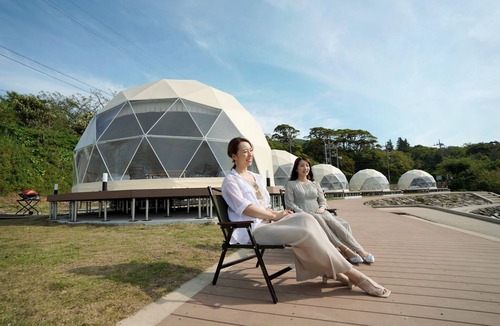 Ama RV Rental | 1 Geodome seaside site with breakfast included/Oki County Shimane