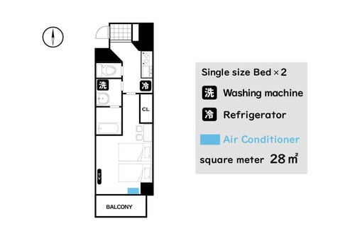 Naka Ward Apartment | 28 m² Apartment ∙ 1 bedroom ∙ 2 guests