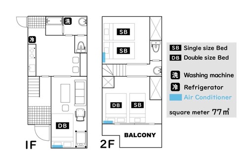 Naka Ward House | 77 m² House ∙ 3 bedrooms ∙ 8 guests