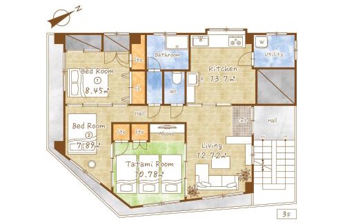 Matsuyama Apartment | Naha Gajumaru Apartment Hotel 301