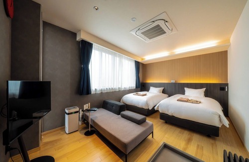 Hatsukaichi Hotel | Nonsmoking Semidouble twin room 1st floor 39m2 C103 Longterm stays possible/Hatsukaichi Hiroshima