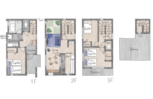 Nishiasakusa Apartment | XQC398 Entire New Designer Home in Central Asakusa