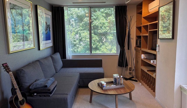 Cozy 2 bedrooms in central Tokyo with private bath and living room.