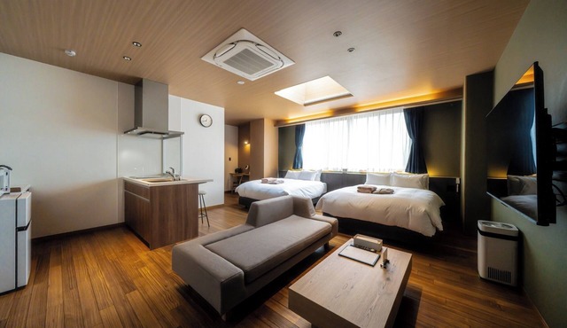 NonSmoking Spacious FamilyFriendly Twin Room 2nd Floor 42m2 M202/Hatsukaichi Hiroshima
