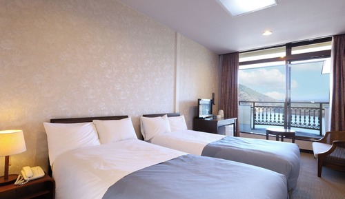 Twin Room 16sqm (Private Bathroom, Mount Fuji and Lake Shoji View), Non Smoking