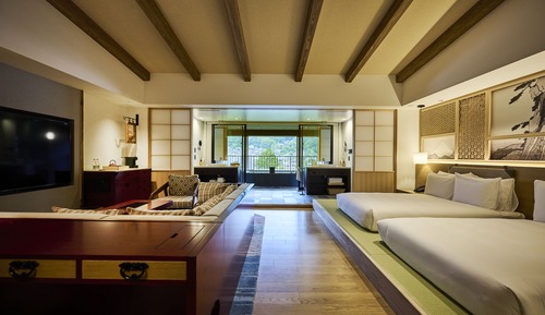 Suite, 2 Twin Beds, River View (Private Hot Spring)