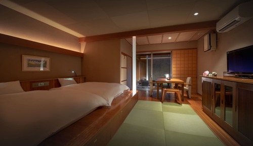 Japanese Western Style Twin Room with Open-air Bath (In Room Dinner)