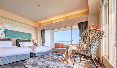 Premium Room, 2 Twin Beds, Corner (Ocean Wing)