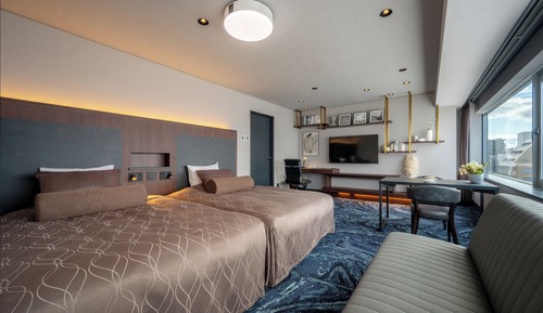 Luxury Twin Room, 2 Double Beds, Non Smoking, City View