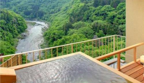 Twin Room with Private Open-Air Bath and Valley View - C - Non-Smoking