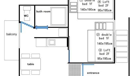 Quadruple Room with Balcony