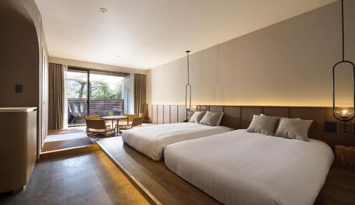 Deluxe Iwaburo Onsen Twin & Tatami with Japanese Style Bed