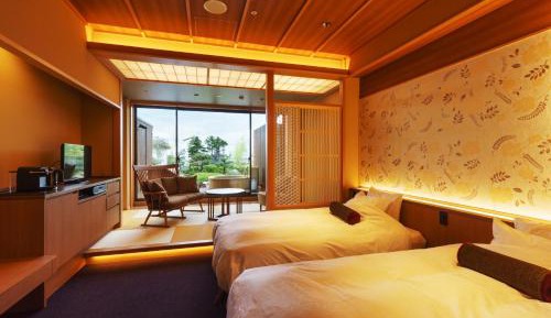 Twin Room with Open-Air Bath and Tatami Area