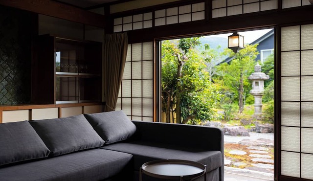 Kawamoto Villa garden in Yufu