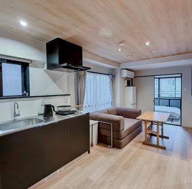AURA YUZAWA Apartment Hotel - 1Bedroom Apartment with Living Dining Kitchen Sleeps 2 to 4, Bedroom with 2-Double Bed, Living Room with 1-Sofa Bed